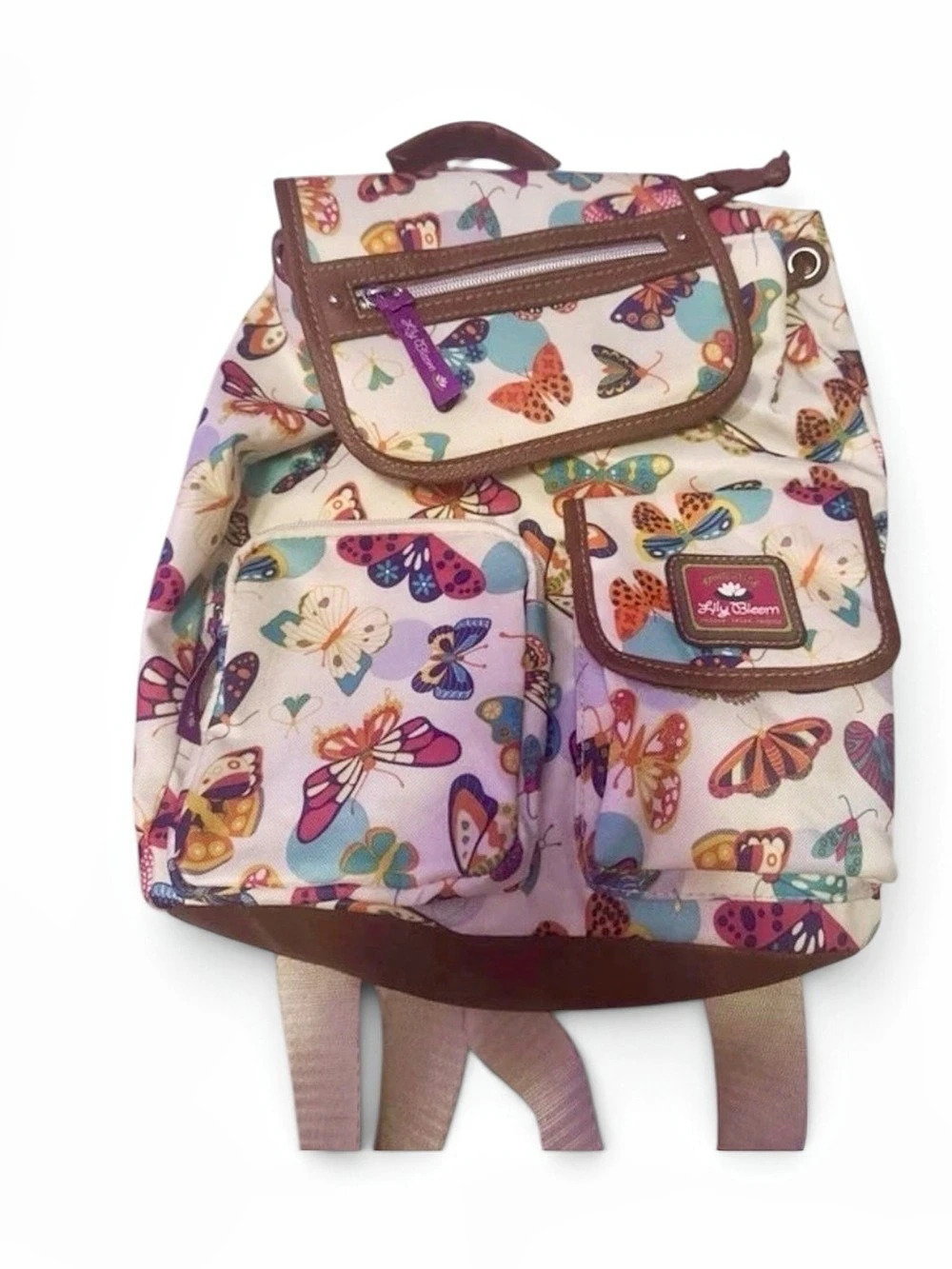 Lily Bloom Butterfly Print Backpack NWOT